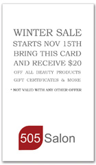 CPS-1084 - salon coupon card