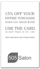 CPS-1086 - salon coupon card