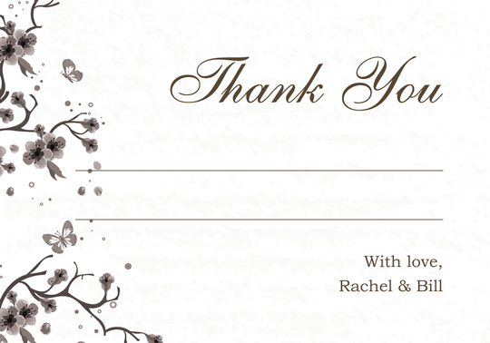 Download Printable Examples Wedding Thank You And Response Card