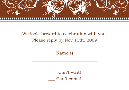 thank you card template printable. RSVP/Save The Date Template
