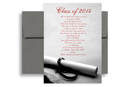 Graduation Invitation Template GI1054 2012 Silver Black White Graduation 